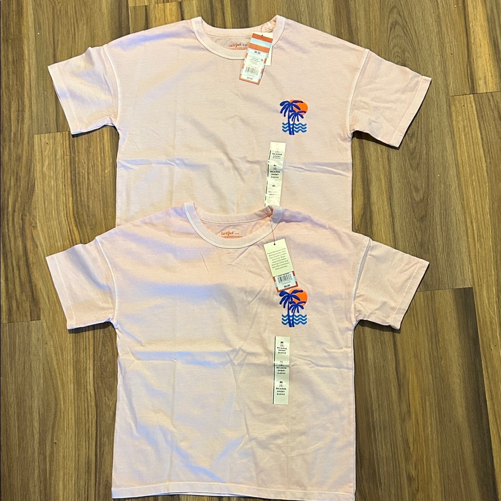 Cat & Jack Light Pink T-Shirt with Palm Tree Graphic